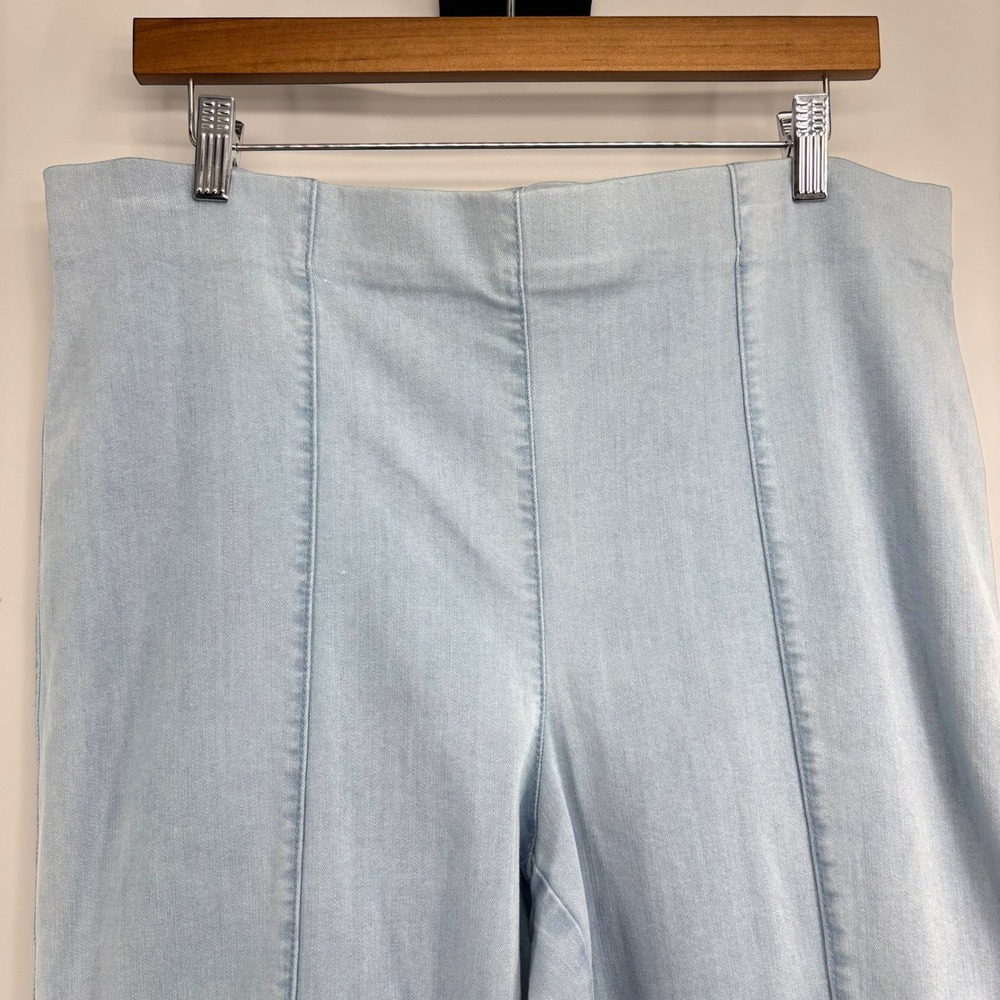 Intro Love the Fit Women Cropped Light Wash Stretch Capri Pants Blue Size 16 - Picture 3 of 9